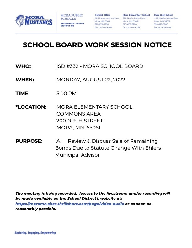 photo of works session notice - see link in article for more information.