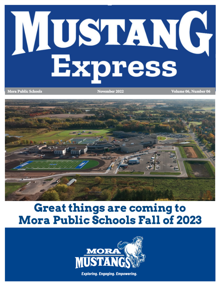 Cover image of front page of mustang express click link for the pdf