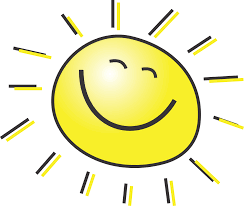 sun with a smiley face clip art look