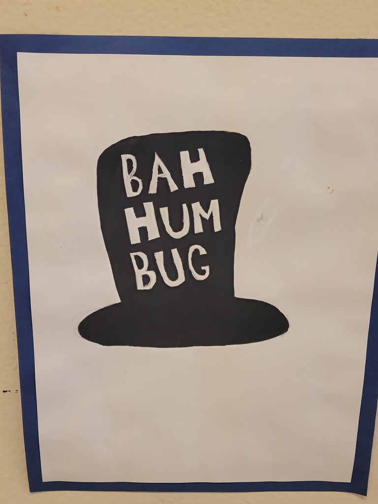 top hat with Bah Hum Bug written on it